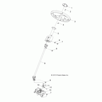 STEERING, POST - Z19YAV17B2/B4 (49RGRSTEERING14RZR170)