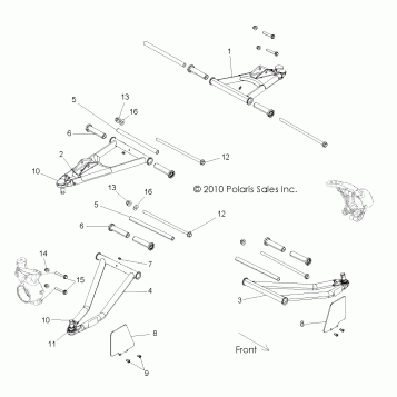 SUSPENSION, FRONT CONTROL ARMS - Z17VHA57A2/E57AU (49RGRSUSPFRT11RZR)