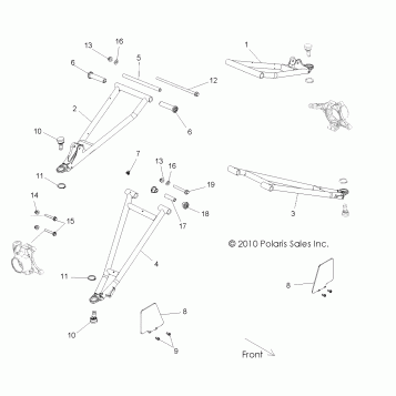 SUSPENSION, FRONT CONTROL ARMS - R11JH87AA/AD (49RGRSUSPFRT11RZR875)
