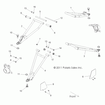 SUSPENSION, FRONT CONTROL ARMS - R12JT87AB/AD/AS/AW/9EAW (49RGRSUSPFRT12RZRXP900)