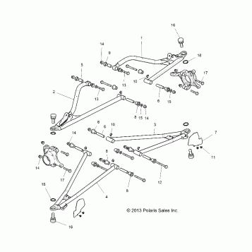 SUSPENSION, FRONT CONTROL ARMS - Z16VFE99AF/AS/AM/M99AM (49RGRSUSPFRT14RZR1000)