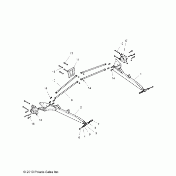 SUSPENSION, REAR CONTROL ARMS - Z146T1EAM/EAW (49RGRSUSPRR14RZR1000)