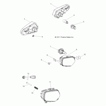 ELECTRICAL, HEADLIGHTS, TAILLIGHTS and BULBS - R11VE76AC/AD/AT/AW/AZ (49RGRTAILLAMPS11RZRS)