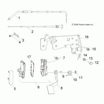 STEERING, CONTROLS and THROTTLE - R11VA17AA (49RGRTHROTTLEPEDAL09RZR170)