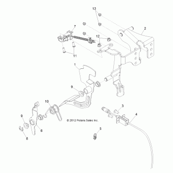 ENGINE, THROTTLE PEDAL - R13VH76AC/AD/AN/AS/EAI (49RGRTHROTTLEPEDAL13RZR)