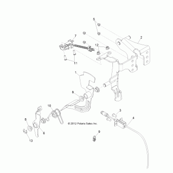 ENGINE, THROTTLE PEDAL - Z16VHA57A2/EAK/AS (49RGRTHROTTLEPEDAL13RZRXP4)