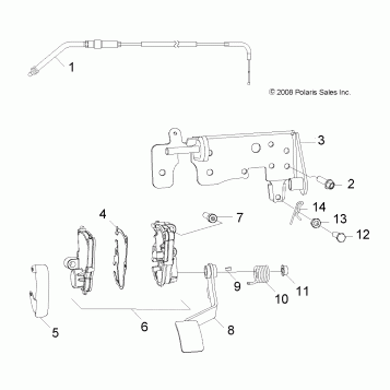 STEERING, CONTROLS and THROTTLE - Z16YAV17AB/AF/CAB/CAF (49RGRTHROTTLEPEDAL15RZR170)