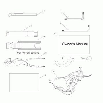 REFERENCES, TOOL KIT and OWNERS MANUAL - R12JT87AB/AD/AS/AW/9EAW (49RGRTOOL11RZR875)