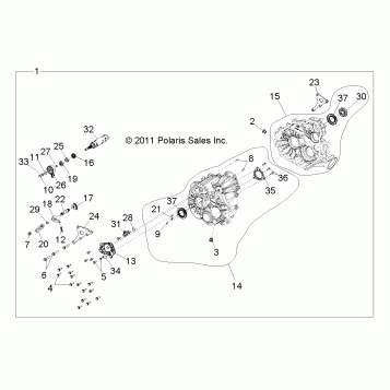 DRIVE TRAIN, MAIN GEARCASE - R11JH87AA/AD (49RGRTRANS1332823)