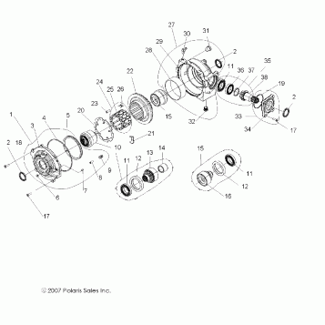 GEARCASE, FRONT, INTERNAL COMPONENTS - R08VH76AD/AG (49RGRTRANSINTL08RZR)