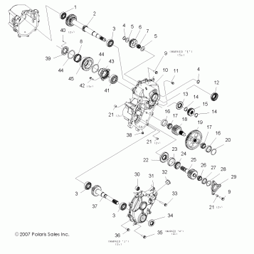 GEARCASE, MAIN, INTERNAL COMPONENTS 1 - R08VH76AD/AG (49RGRTRANSINTL08VISTA)
