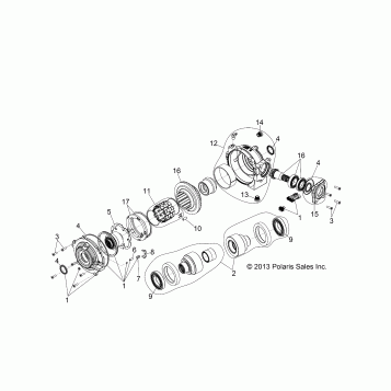 DRIVE TRAIN, FRONT GEARCASE INTERNALS (Built 3/05/10 and After) - R10VH76 ALL OPTIONS/VY76AZ (49RGRTRANSINTL1332803)