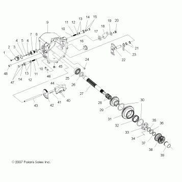 GEARCASE, MAIN, INTERNAL COMPONENTS 2 - R08VH76AD/AG (49RGRTRANSINTL208VISTA)
