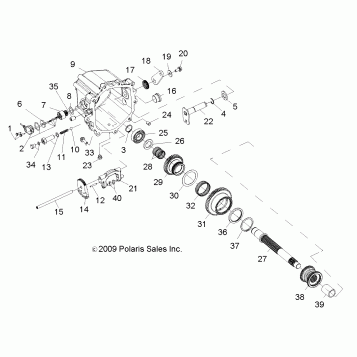 DRIVE TRAIN, MAIN GEARCASE INTL COMP 2 (BUILT 10/15/08 AND BEFORE) - R09VH76 ALL OPTIONS (49RGRTRANSINTL209RZRB)
