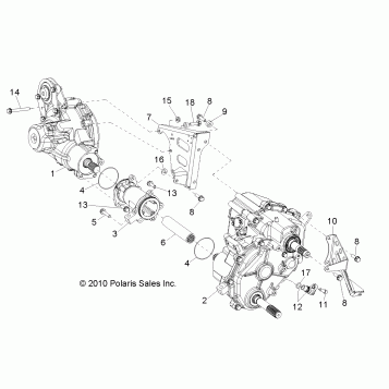 DRIVE TRAIN, GEARCASE, CARRIER MOUNTING - R12VE76AB/AD/AE/AJ/AO (49RGRTRANSMTG11RZRS)