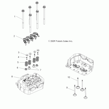 ENGINE, CYLINDER HEAD and VALVES - R10VH76AB/AO/AQ/AW (49RGRVALVE10RZRS)
