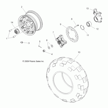 WHEELS, FRONT - R12VE76AB/AD/AE/AJ/AO (49RGRWHEELFRT10RZRS)
