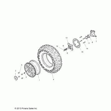 WHEELS, FRONT - Z15VFE99AT/AV/AP (49RGRWHEELFRT14RZR1000)