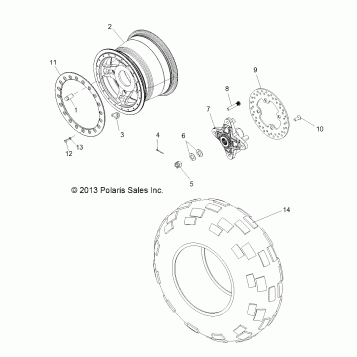 WHEELS, REAR - R13XT9EAL (49RGRWHEELRR13JAGX)