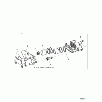 BRAKES, FRONT CALIPER - Z16VCE87AB/AR/AE/AS (700007)