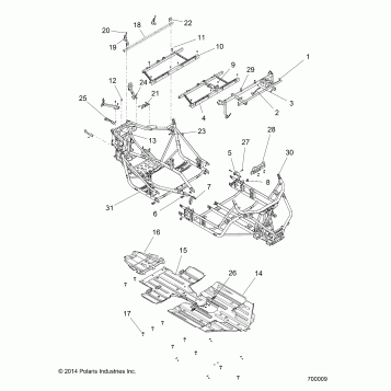 CHASSIS, MAIN FRAME AND SKID PLATE - Z16VCE87AB/AR/AE/AS (700009)