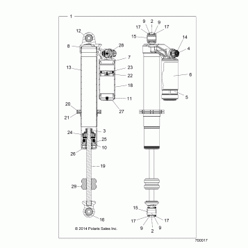SUSPENSION, FRONT SHOCK - Z20A4E99AH/BH/LH (700017)