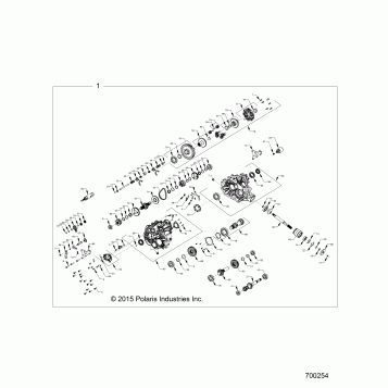 DRIVE TRAIN, MAIN GEARCASE INTERNALS - Z16VAE87A9/AL/AR/AU/AW (700254)