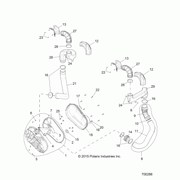 DRIVE TRAIN, CLUTCH COVER AND DUCTING H.LIFT - Z20NAM99AL (700286)