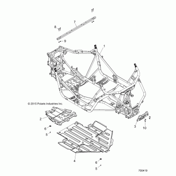 CHASSIS, MAIN FRAME AND SKID PLATE - Z19VBE99AM/BM/LM (700419)