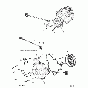 ENGINE, STATOR AND FLYWHEEL - Z17VFE92AK/AM/AB (700467)