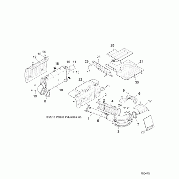 ENGINE, EXHAUST SYSTEM - Z16VDE92AE/AH/AV/AS/AW/N8 (700475)