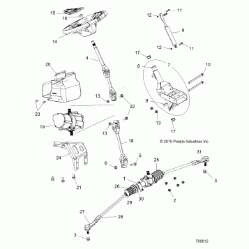 STEERING, POWER STEERING ASM. - Z16VBE87AB/AR/LB/AE/AS (700612)