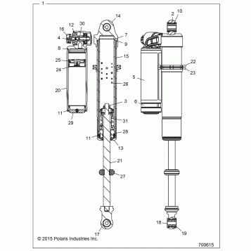SUSPENSION, FRONT SHOCK - Z17VFE92AK/AM/AB (700615)