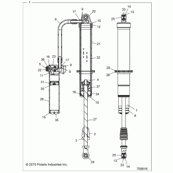 SUSPENSION, REAR SHOCK - Z17VFE92AK/AM/AB (700616)