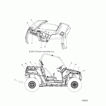 BODY, DECALS - Z16VHA57A2/EAK/AS (700853)