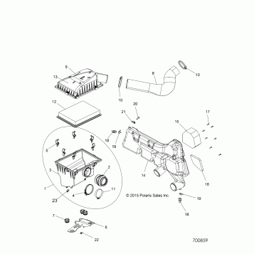 ENGINE, AIR INTAKE SYSTEM - Z16VHA57A2/EAK/AS (700859)