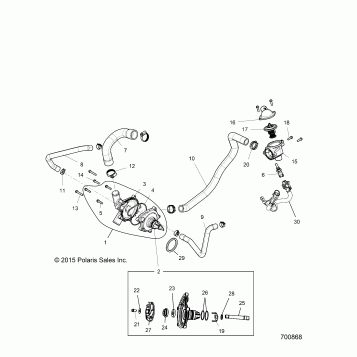 ENGINE, WATERPUMP AND BYPASS - Z20NAE99AC/AL/AN/BC/BL/BN/LL/K99AF/AK/BF/BK/M99AL/R99AZ/BZ (700868)