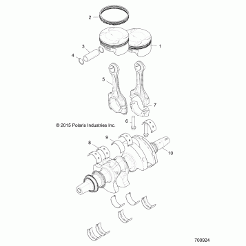 ENGINE, CRANKSHAFT and PISTON - Z16VCE87AB/AR/AE/AS (700924)