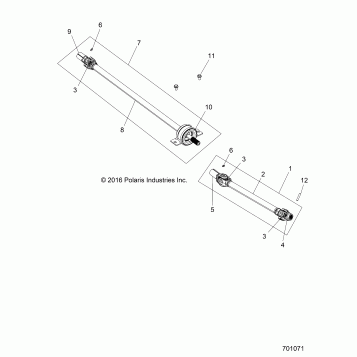 DRIVE TRAIN, FRONT PROP SHAFT - Z19VBA87A2/E87AG/AK/LG (701071)