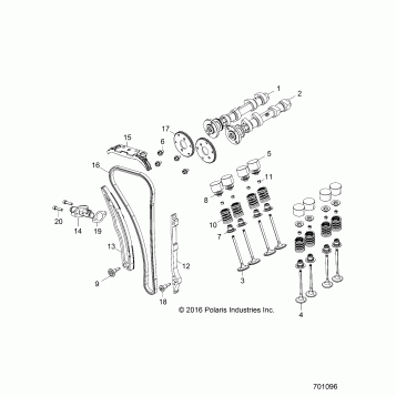 ENGINE, VALVES and CAMSHAFTS - Z19VBA87A2/E87AG/AK/LG (701096)
