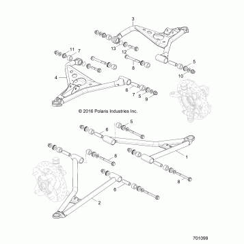 SUSPENSION, FRONT CONTROL ARMS - Z17VBE99AR/AL/AE (701099)