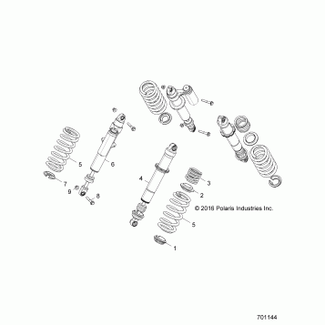 SUSPENSION, REAR SHOCK MOUNTING - Z17VBA87A2/E87AB/AK/AM/LK (701144)