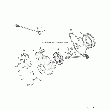 ENGINE, STATOR and COVER - Z19VBE99AM/BM/LM (701149)