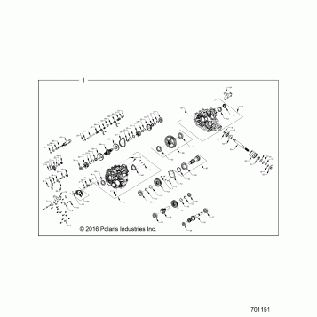 DRIVE TRAIN, MAIN GEARCASE INTERNALS - Z19VBE99AM/BM/LM (701151)