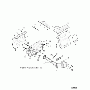 ENGINE, EXHAUST SYSTEM -  Z17VBE99AR/AL/AE (701152)