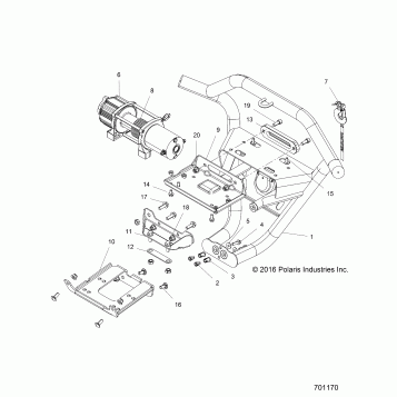 ACCESSORY, FRONT BUMPER, W/WINCH - Z17VFM99AB (701170)