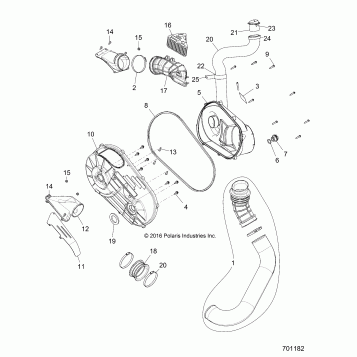 DRIVE TRAIN, CLUTCH COVER AND DUCTING - Z17VFE99AM/AW/LW/AP (701182)