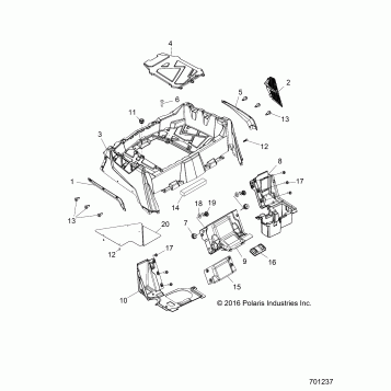 BODY, REAR RACK and FENDERS - Z17VHA57A2/E57AU (701237)