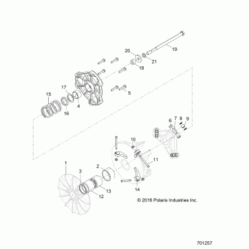 DRIVE TRAIN, PRIMARY CLUTCH - Z17VHA57A2/E57AU (701257)
