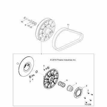 DRIVE TRAIN, SECONDARY CLUTCH - Z17VHA57A2 (701258)